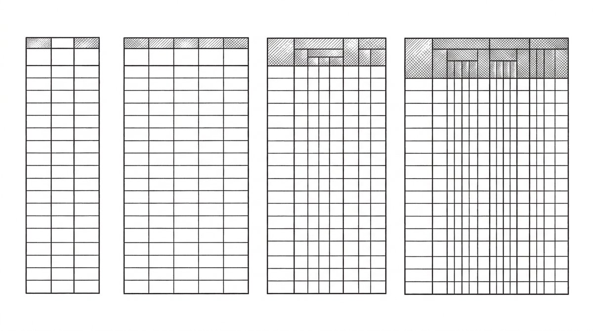 Visual for Bank Statement Excel Template: The 4 Standard Column Variant