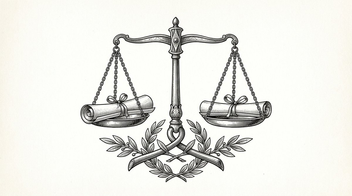 Pen drawing illustrating bank statement reconciliation process flow