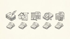 Pen drawing illustrating bank statement concept