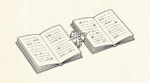 Pen drawing illustrating bank statement concept