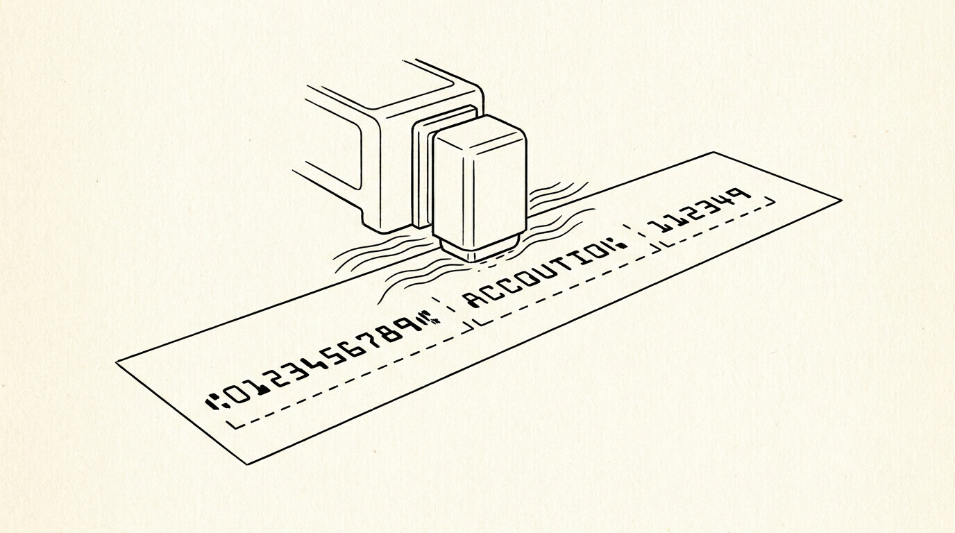 Pen drawing illustrating bank statement concept