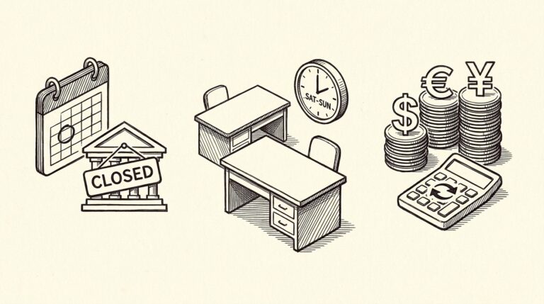 Pen drawing illustrating bank statement concept