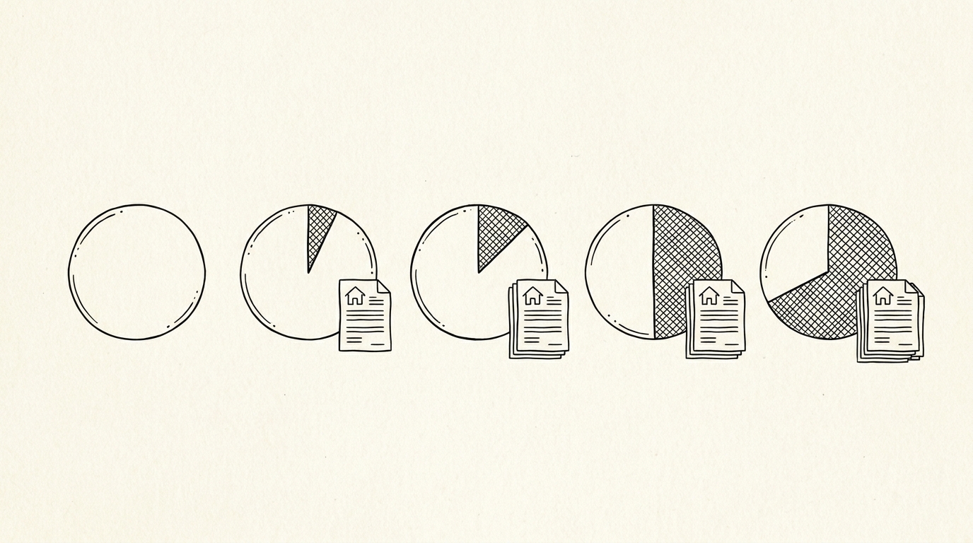 Pen drawing illustrating bank statement concept