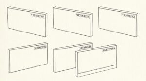 Pen drawing illustrating bank statement concept