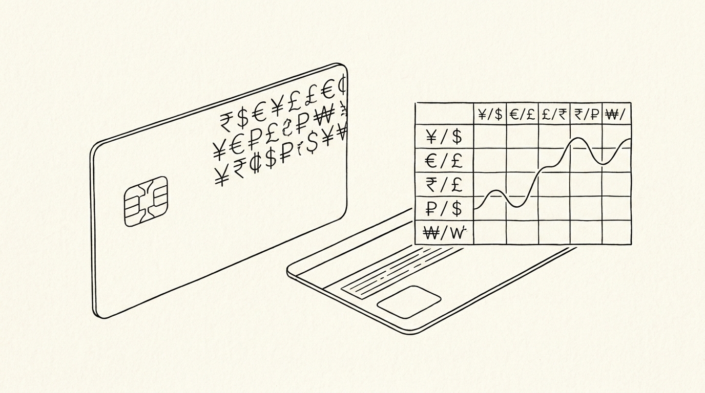 How to Fix a Credit Card Statement Foreign Transaction in Excel Pen drawing illustrating credit card statement concept