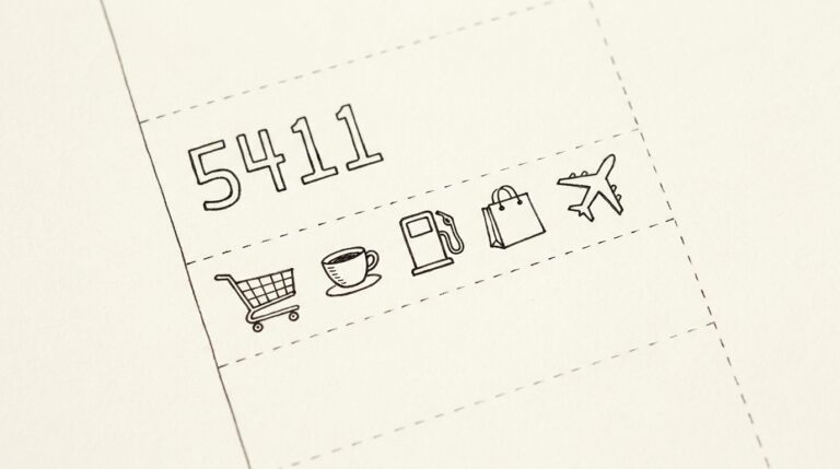 Pen drawing illustrating credit card statement concept