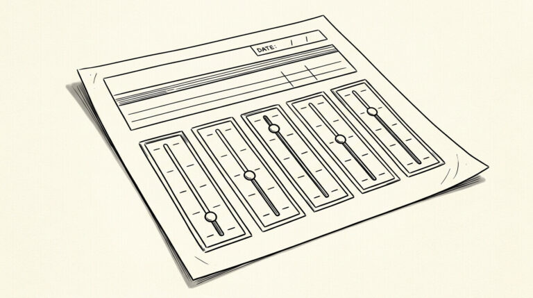 Pen drawing illustrating credit card statement concept