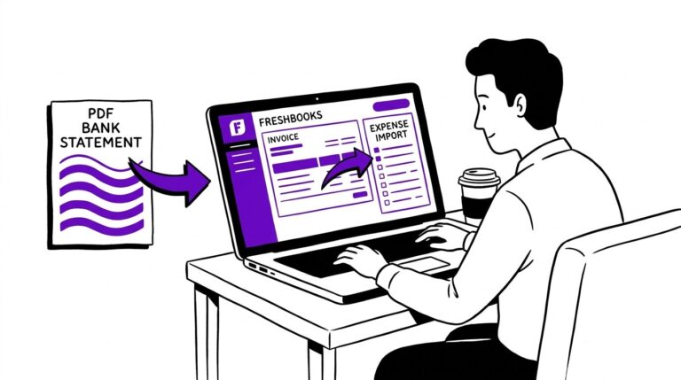 post How to Convert a PDF Bank Statement to FreshBooks (Expense Import for Freelancers)