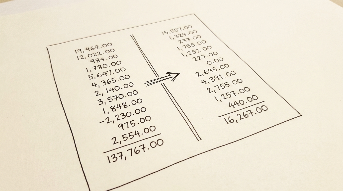 Pen drawing illustrating what-is-the-difference-between-ledger-and-available-balance concept