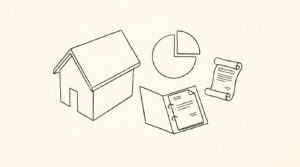 Pen drawing illustrating what-is-ltv-loan-to-value concept
