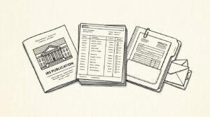 Pen drawing illustrating what-is-irs-publication-552 concept