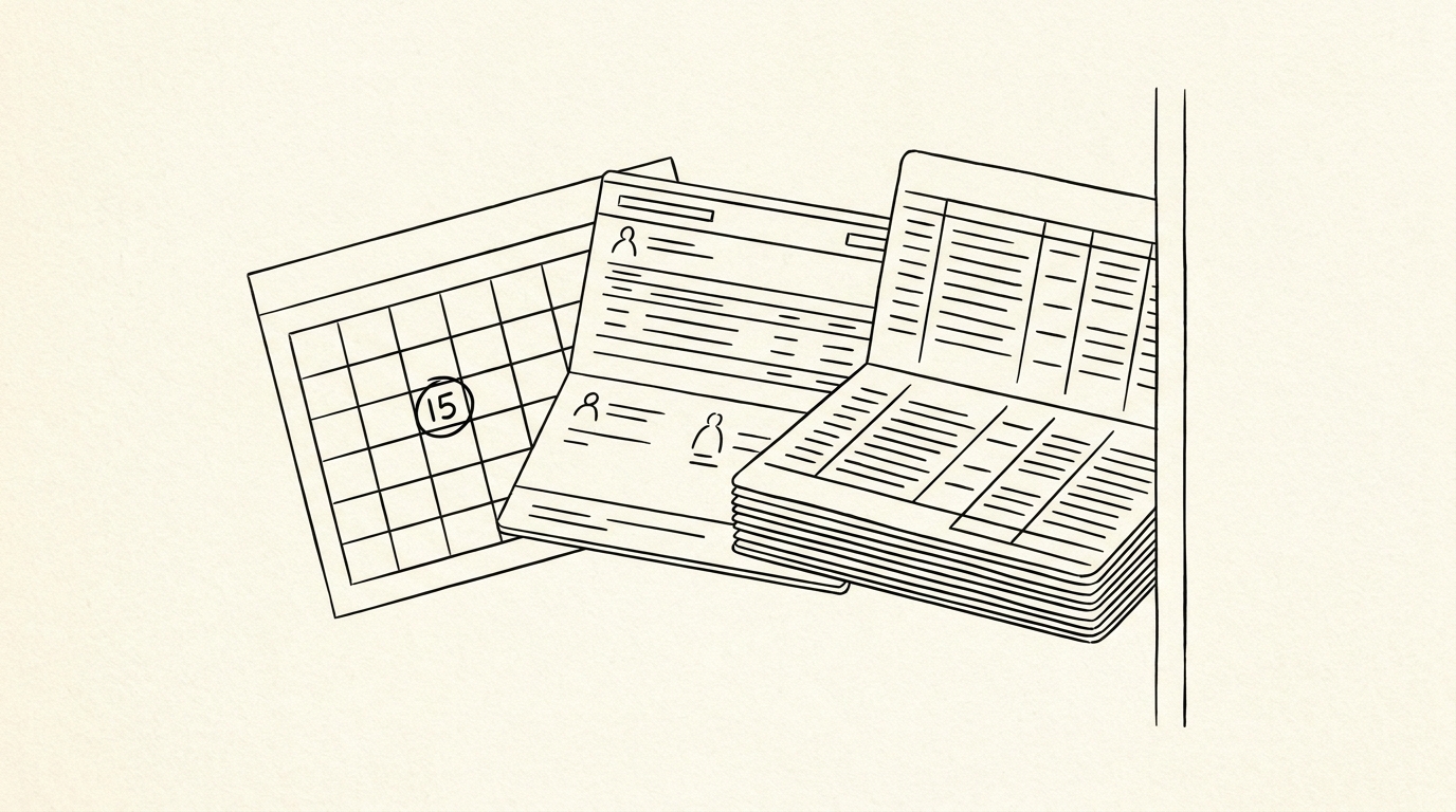 Pen drawing illustrating what-is-a-bank-reconciliation-cutoff-date concept