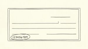 Pen drawing illustrating what-is-a-routing-number concept