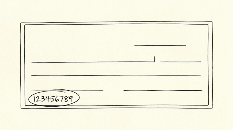 Pen drawing illustrating what-is-a-routing-number concept