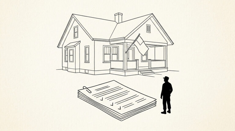 Pen drawing illustrating what-is-a-va-loan concept