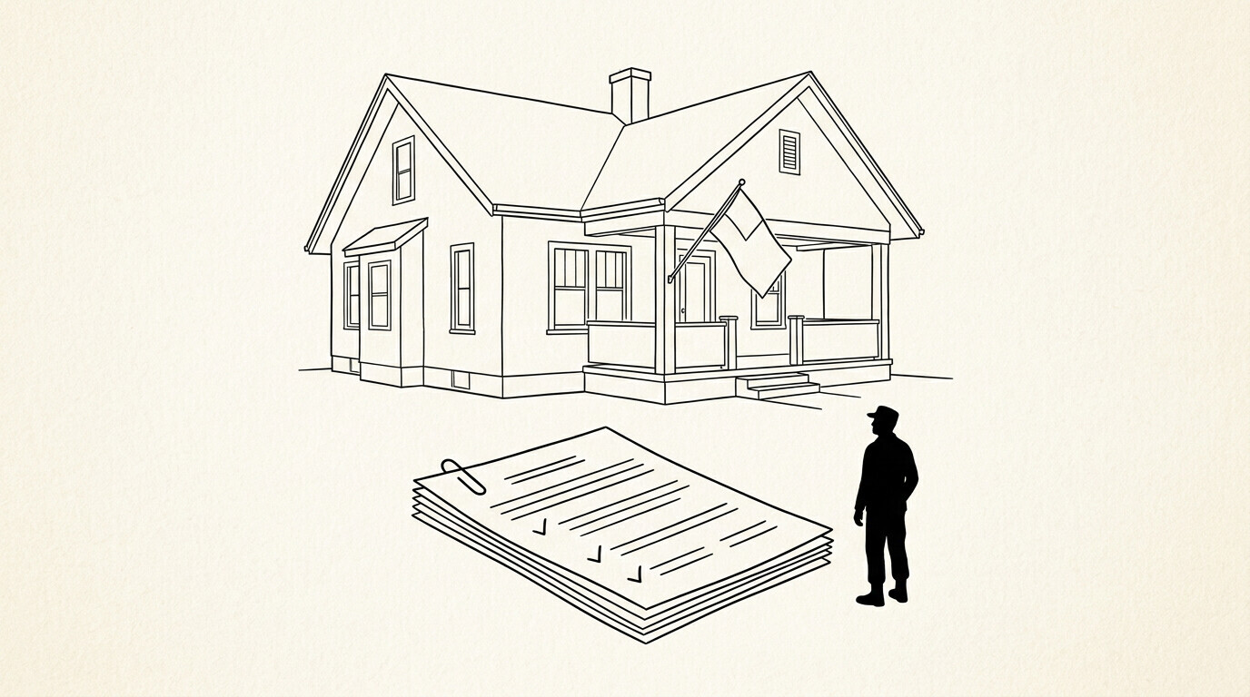 Pen drawing illustrating what-is-a-va-loan concept