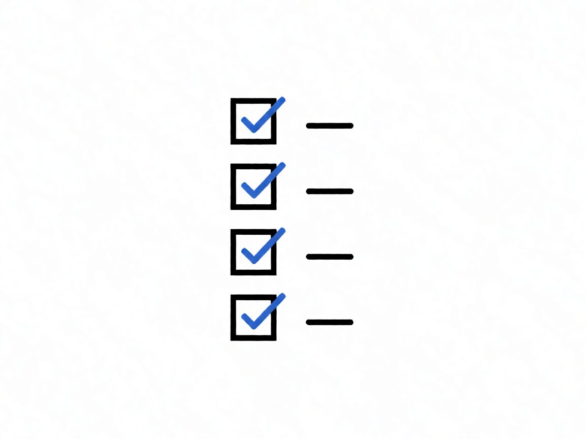 A flat-line illustration of a four-item checklist with each item checked, representing the four documents for a mortgage application