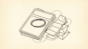 Pen-style line drawing illustrating mortgage application bank statement concepts