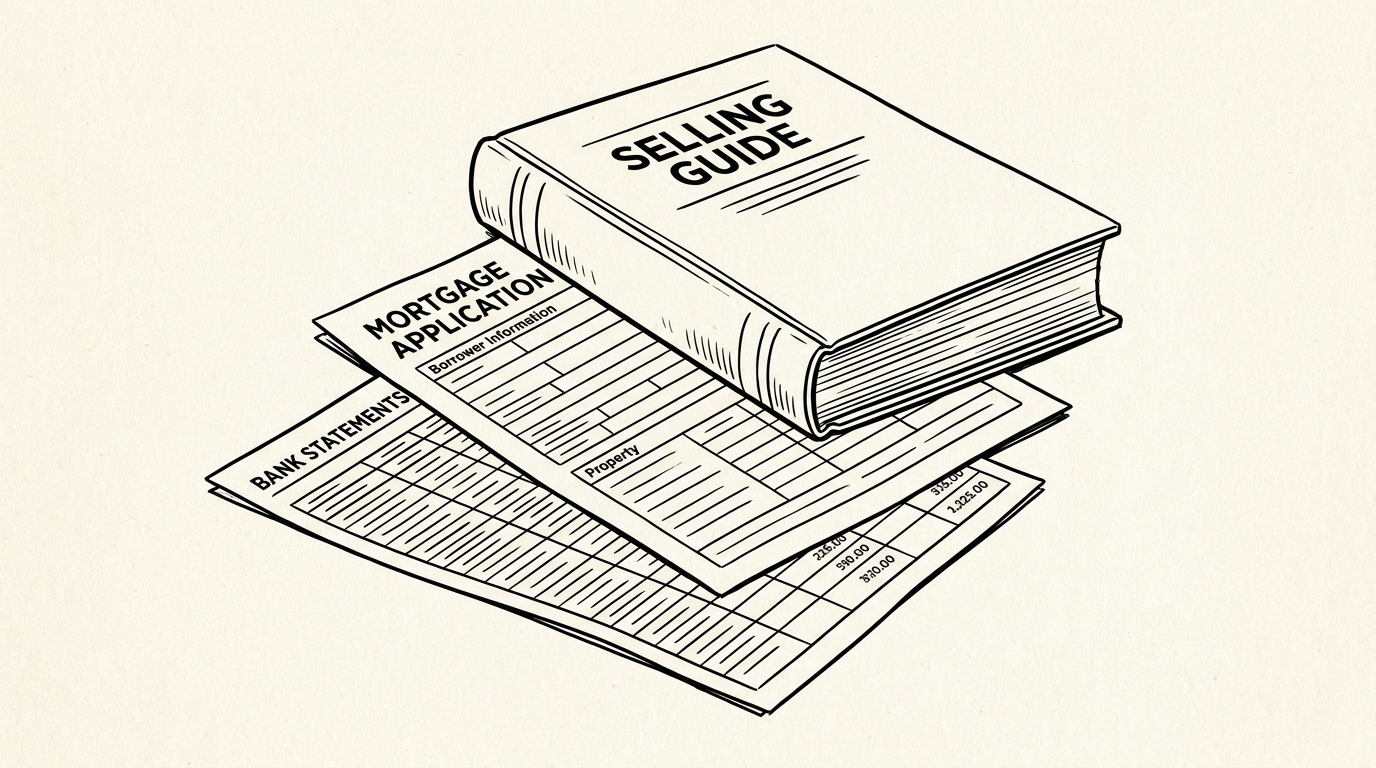 Fannie Mae Bank Statement Requirements (2026) Pen drawing illustrating fannie-mae-bank-statement-requirements concept