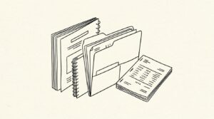 Pen drawing illustrating irs-publication-552-bank-statements-for-individuals concept