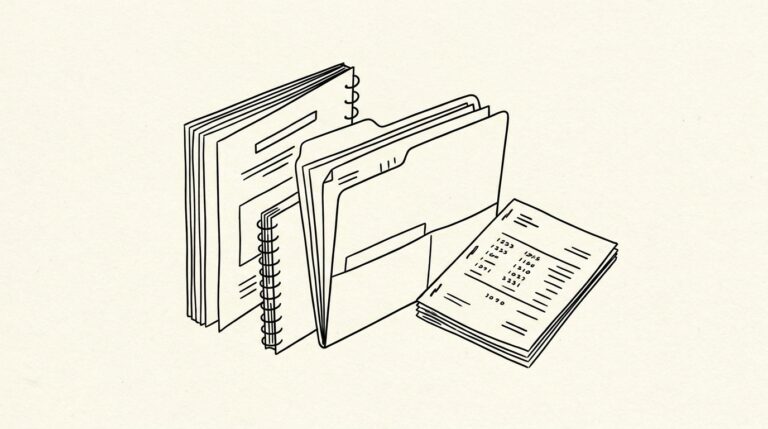 Pen drawing illustrating irs-publication-552-bank-statements-for-individuals concept