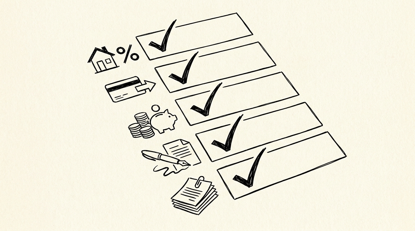Pen drawing illustrating bank statement concept