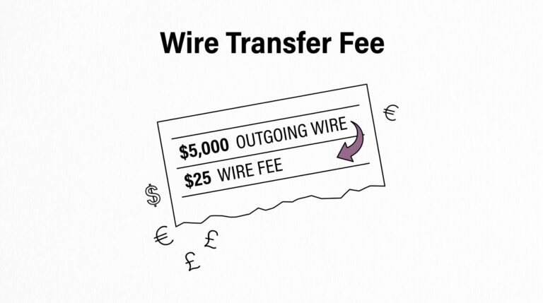 Wire Transfer Fee on a Bank Statement: What It Means Bank statement entry showing wire transfer and wire fee as separate lines