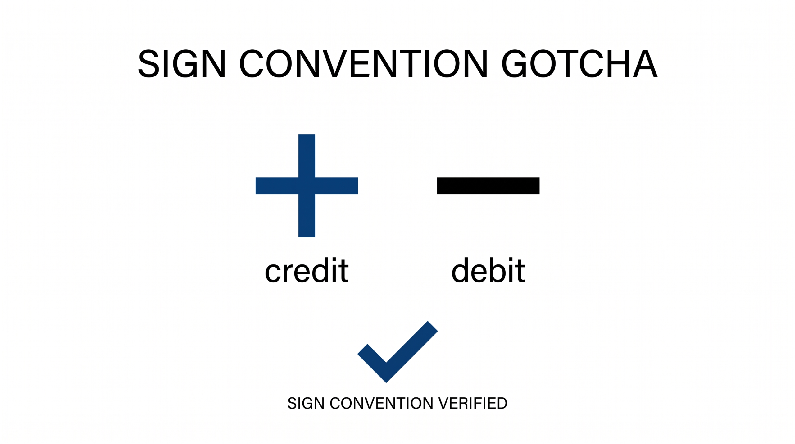Connect Bank Statement Data to Tableau Sign convention symbols for credit and debit with verification checkmark