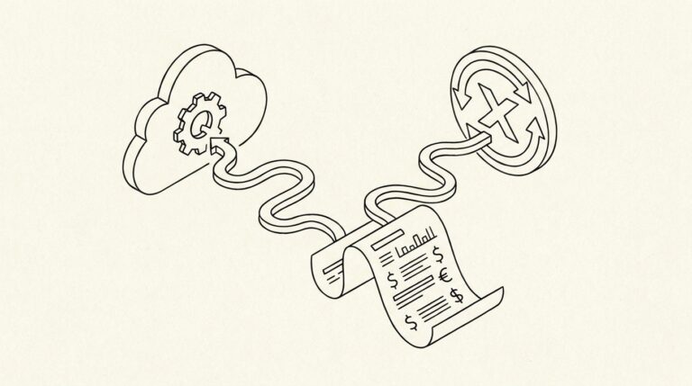 Pen drawing illustrating bank statement concept