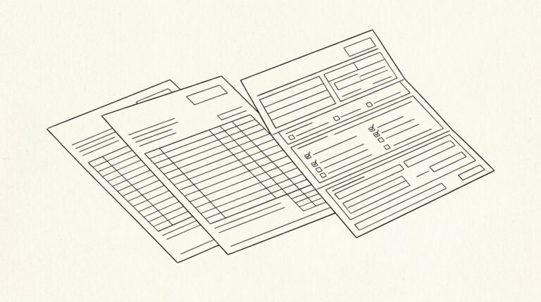 Pen drawing illustrating bank statement concept