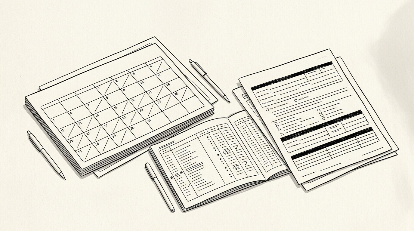 Pen drawing illustrating bank statement concept