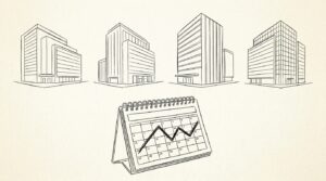 Pen drawing illustrating bank statement concept