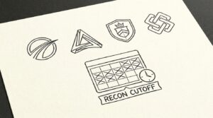 Pen drawing illustrating bank statement concept