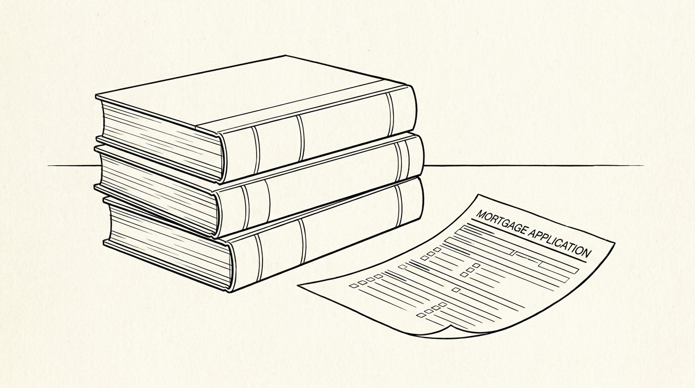 Pen drawing illustrating bank statement concept