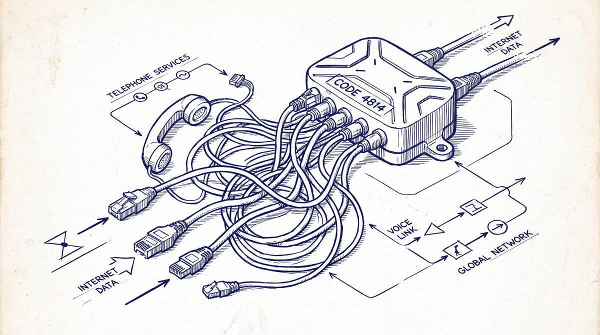 MCC Code 4814: Telecommunication Services on a Credit Card Statement Pen drawing illustrating what-is-mcc-code-4814-telecommunication concept